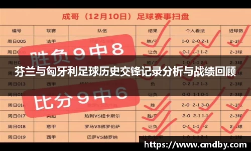 芬兰与匈牙利足球历史交锋记录分析与战绩回顾
